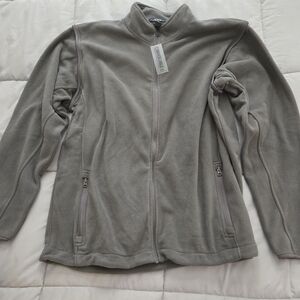 Men's Fleece Long Sleeve Zippered Jacket with Removable Sleeves Pebble Beach NWT